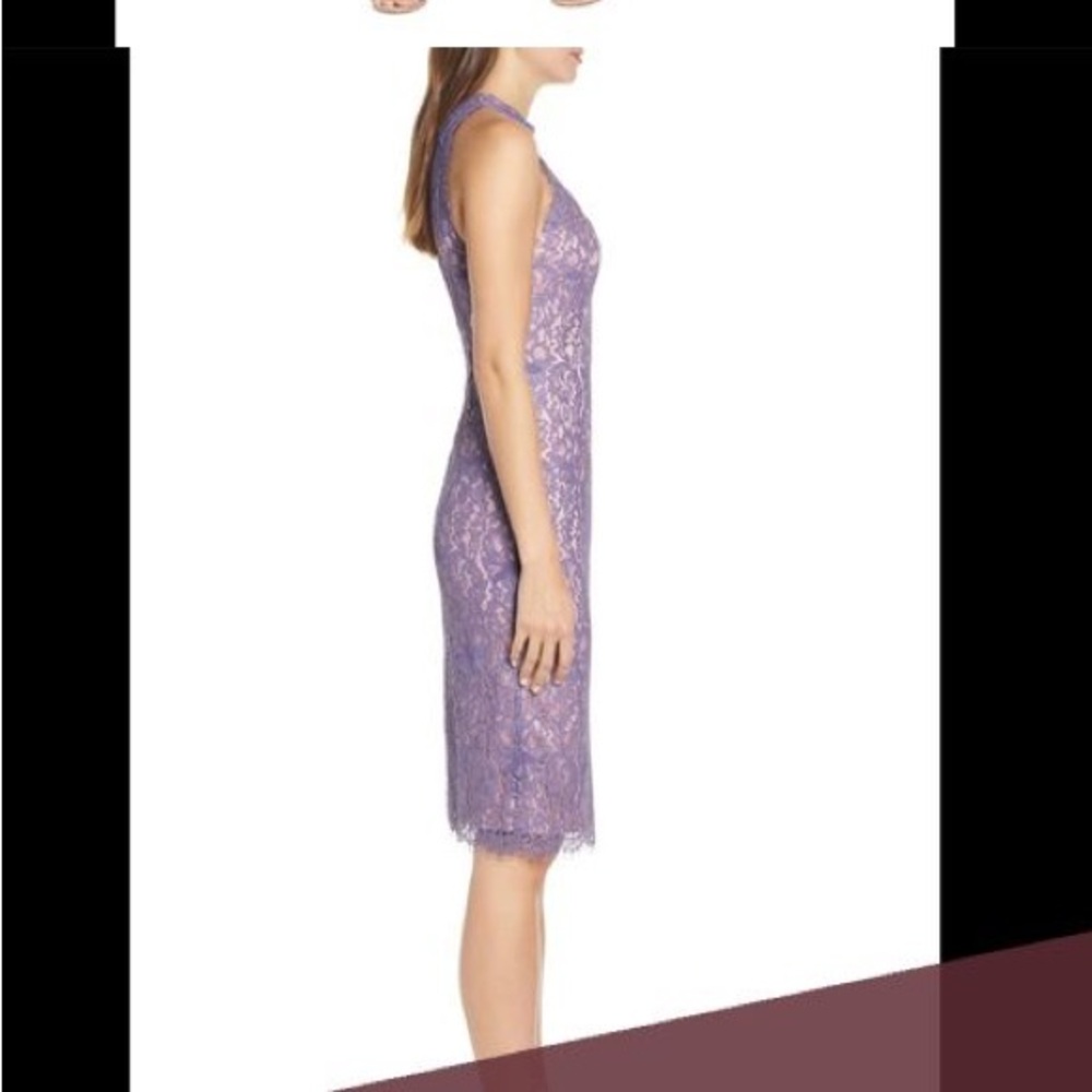 Eliza J Elegant Purple Lace Dress